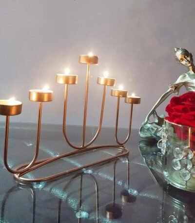 7-Cup Tea Light Candle Stand for Home Décor