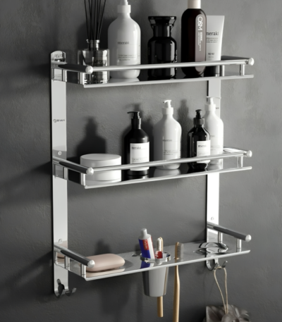 Premium Stainless Steel Bathroom Shelf – Rust-Resistant, Durable, and Space-Saving Storage Solution